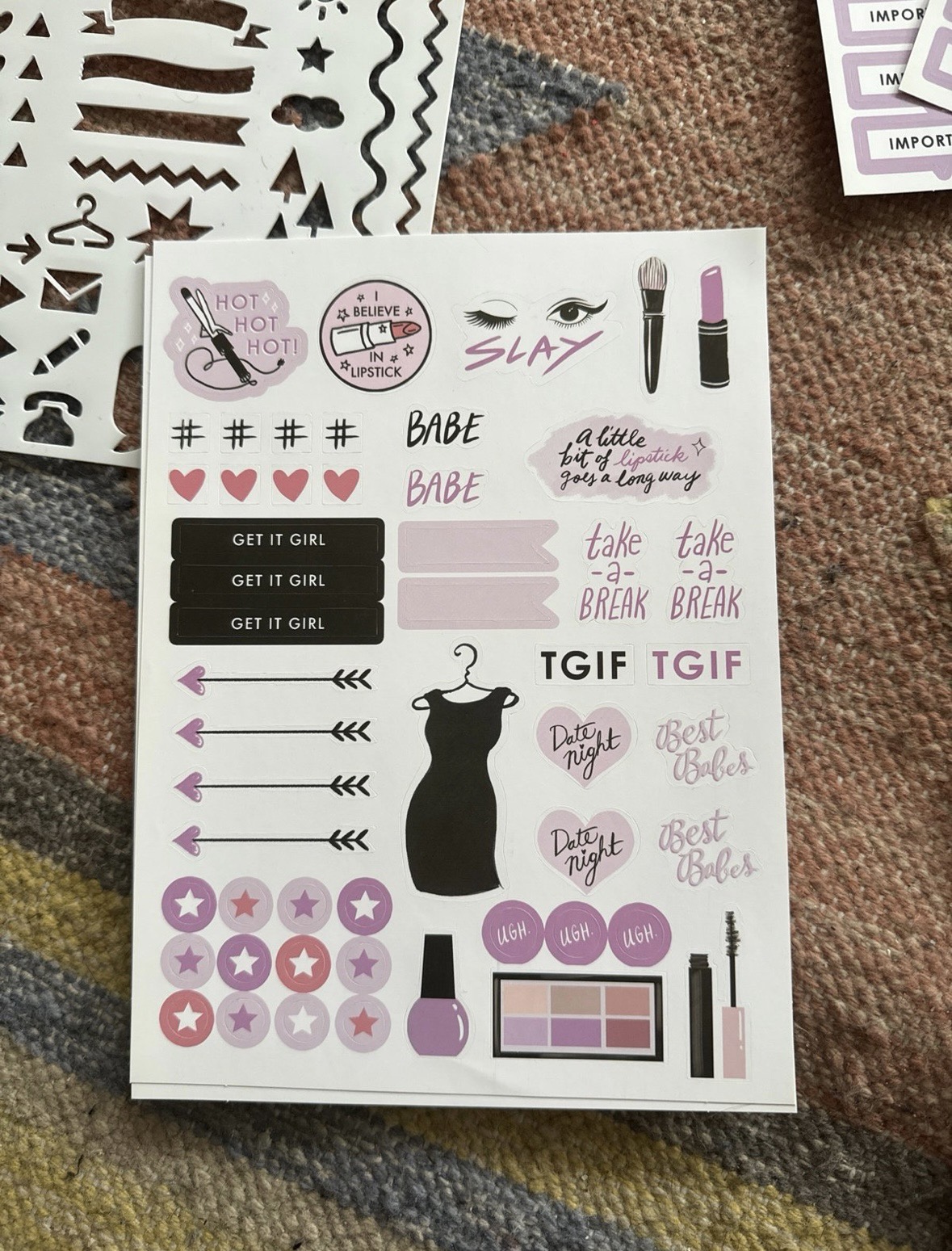 300+ organization/planner stickers with stencil sheet - photo 4
