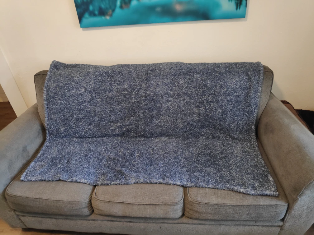 Plush Throw/Blanket - Blue/Grey