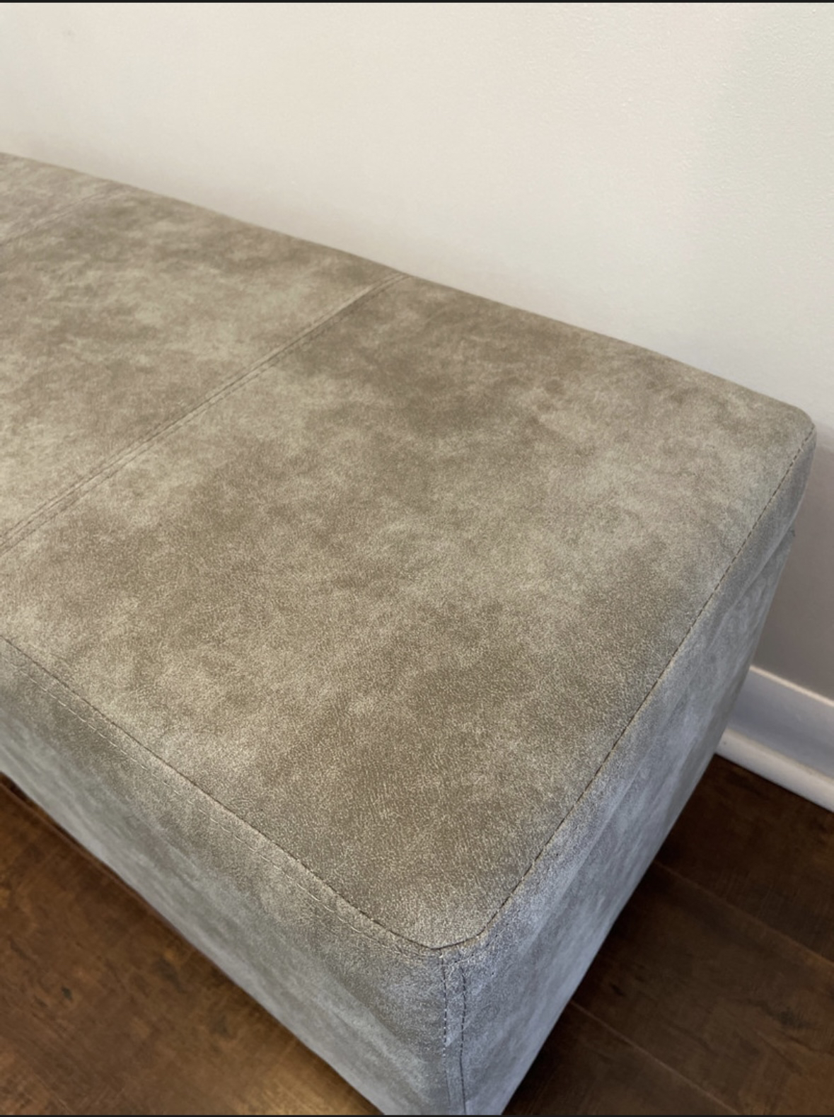 Grey Suède storage ottoman - photo 4