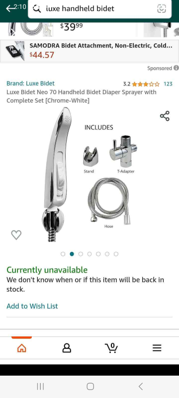 new bidet spray set thumbnail