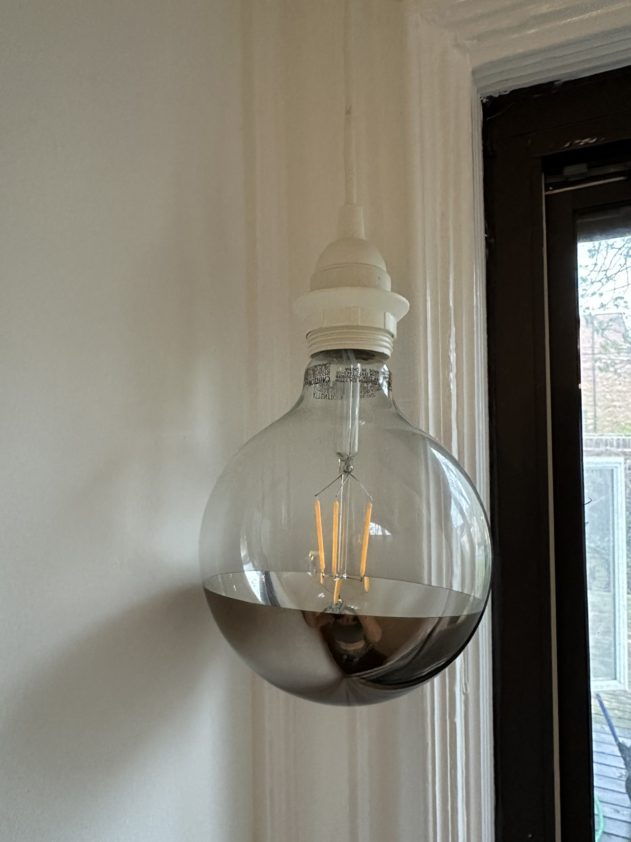 IKEA Half Chrome Decorative Lightbulb (+ cord) thumbnail
