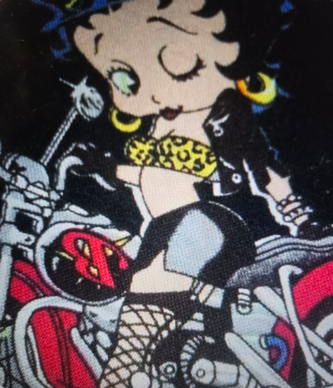 Betty Boop on a Motorcycle in Fishnets Clutch/Purse/Handbag image indicator(2)