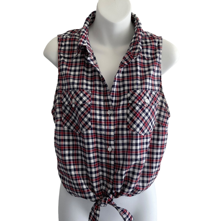 Plaid Sleeveless Top