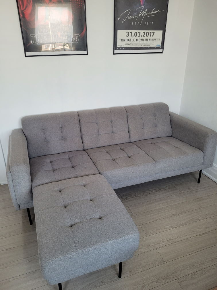 Grey Sofa with Ottoman thumbnail