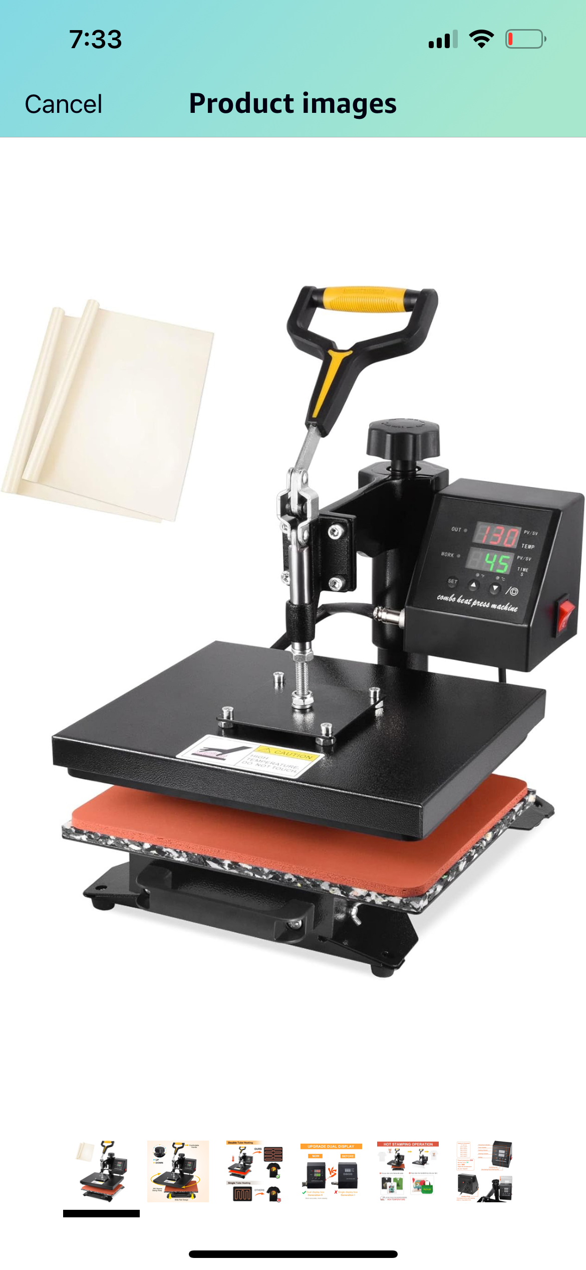 Brand new heat press with all extensions