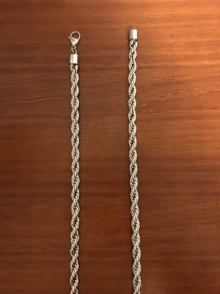 Sterling silver rope chain thumbnail