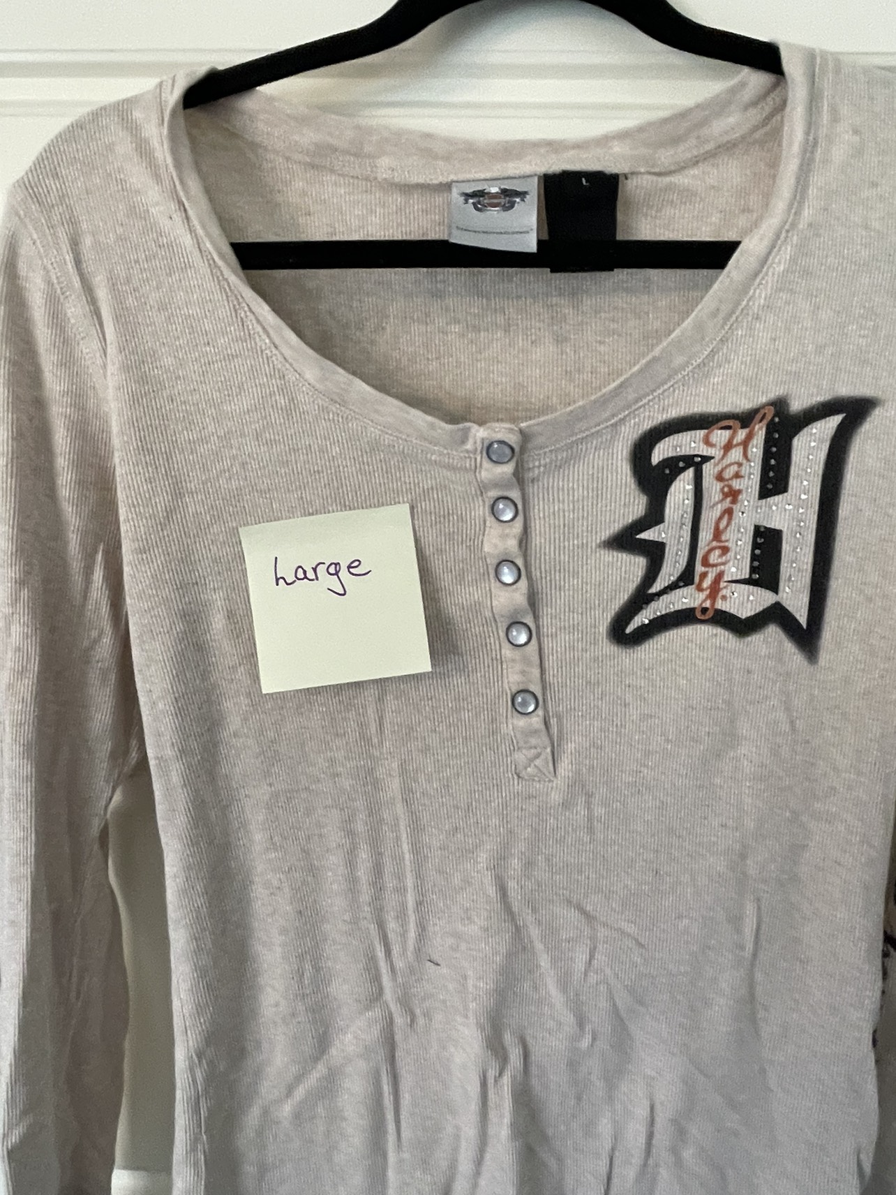 Women’s Large Harley Davidson long sleeve T shirt