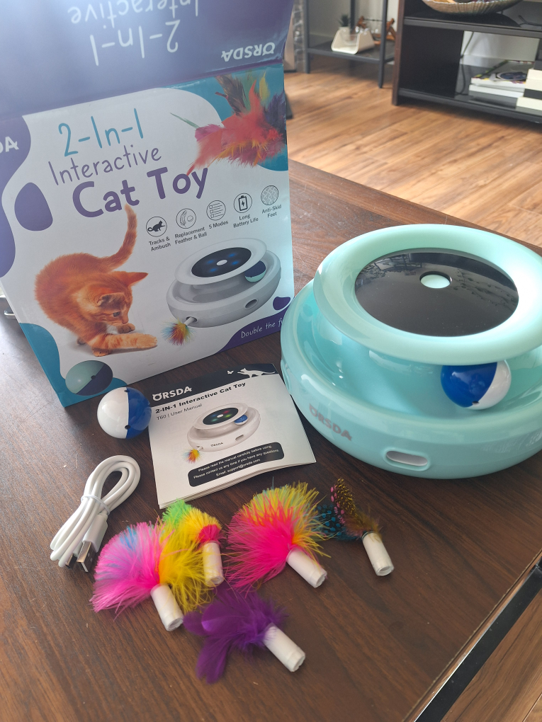 2 in 1 Interactive Cat Toy - Blue