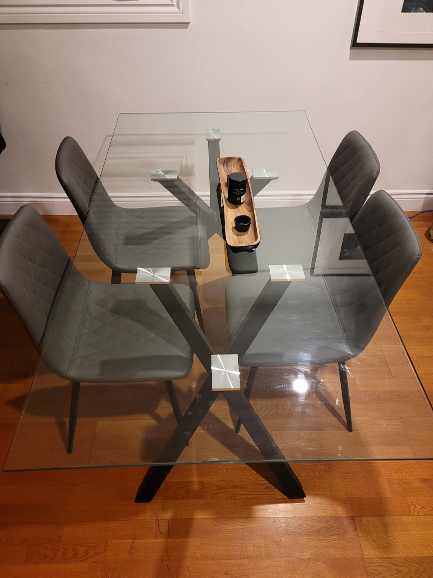 Dinning Table + 4 leather chair - photo 2