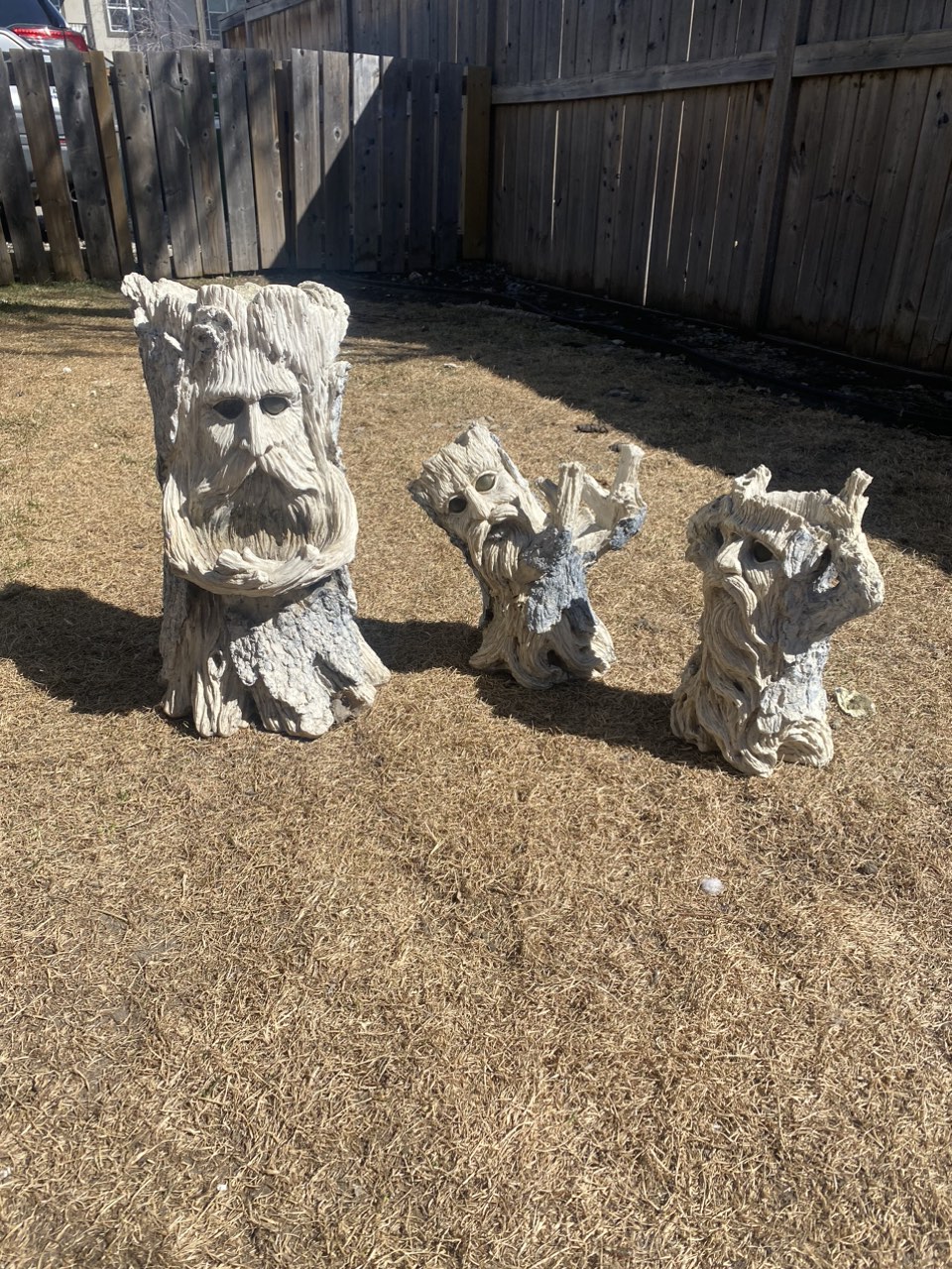Cute plant or flower holders. They are a hard plastic.