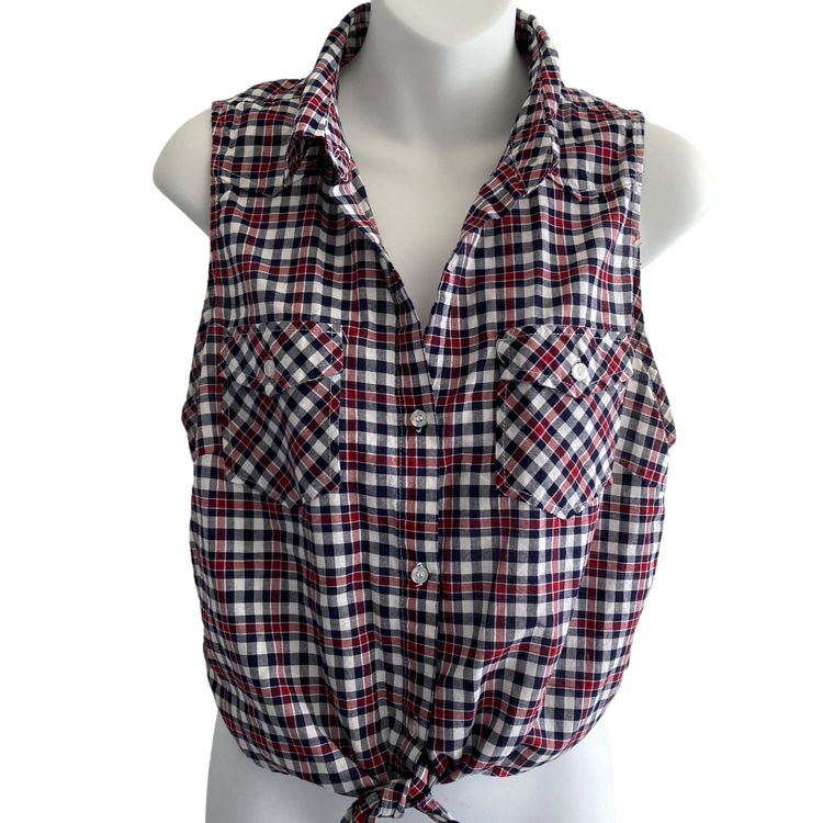 Plaid Sleeveless Top - photo 2