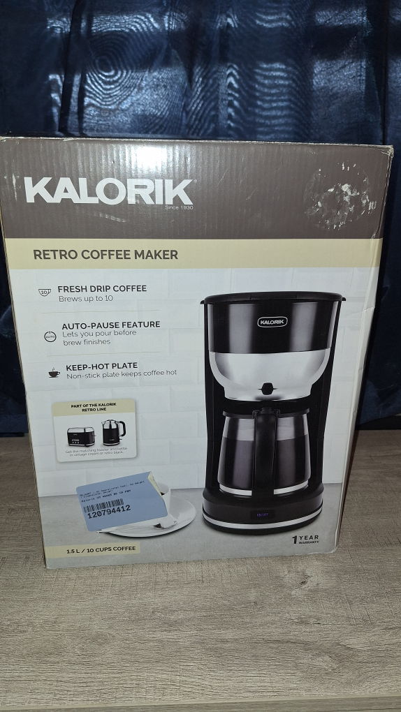 KALORIK Kalorik 10-Cup Black Retro Coffee Maker image indicator(9)