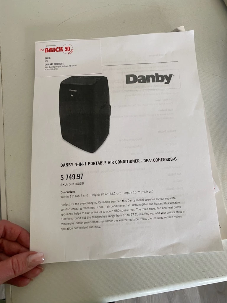Danby 3 in 1 air conditioner