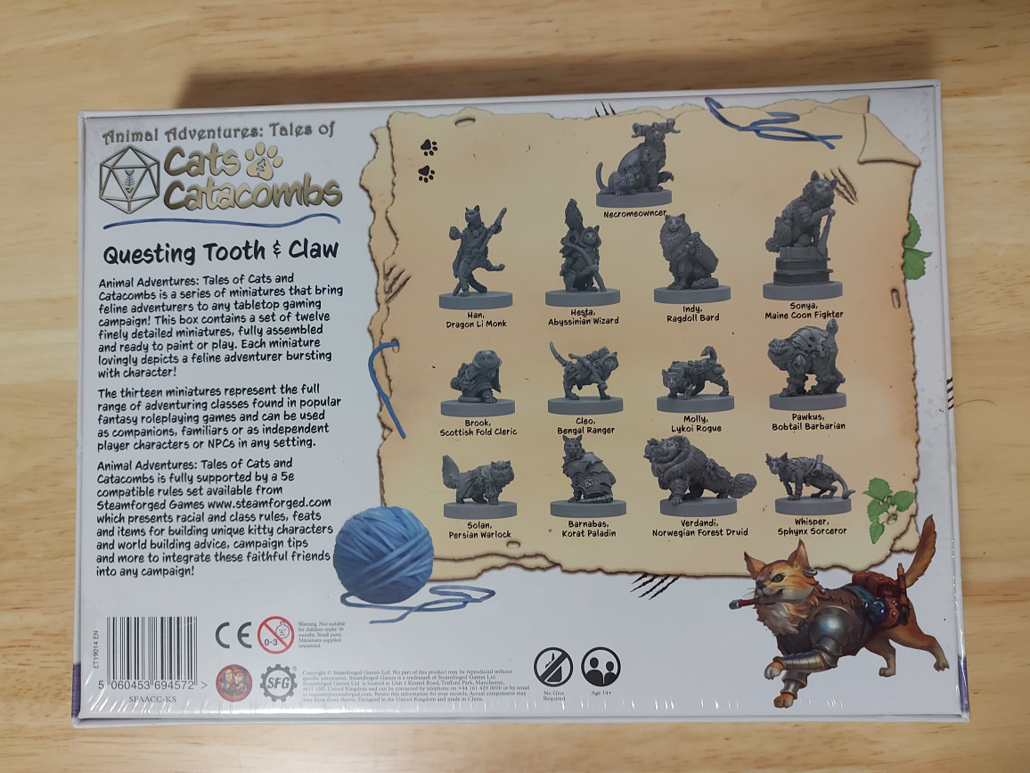 Cat and Catacombs Dungeons and Dragons miniatures, Steamforged image indicator(2)