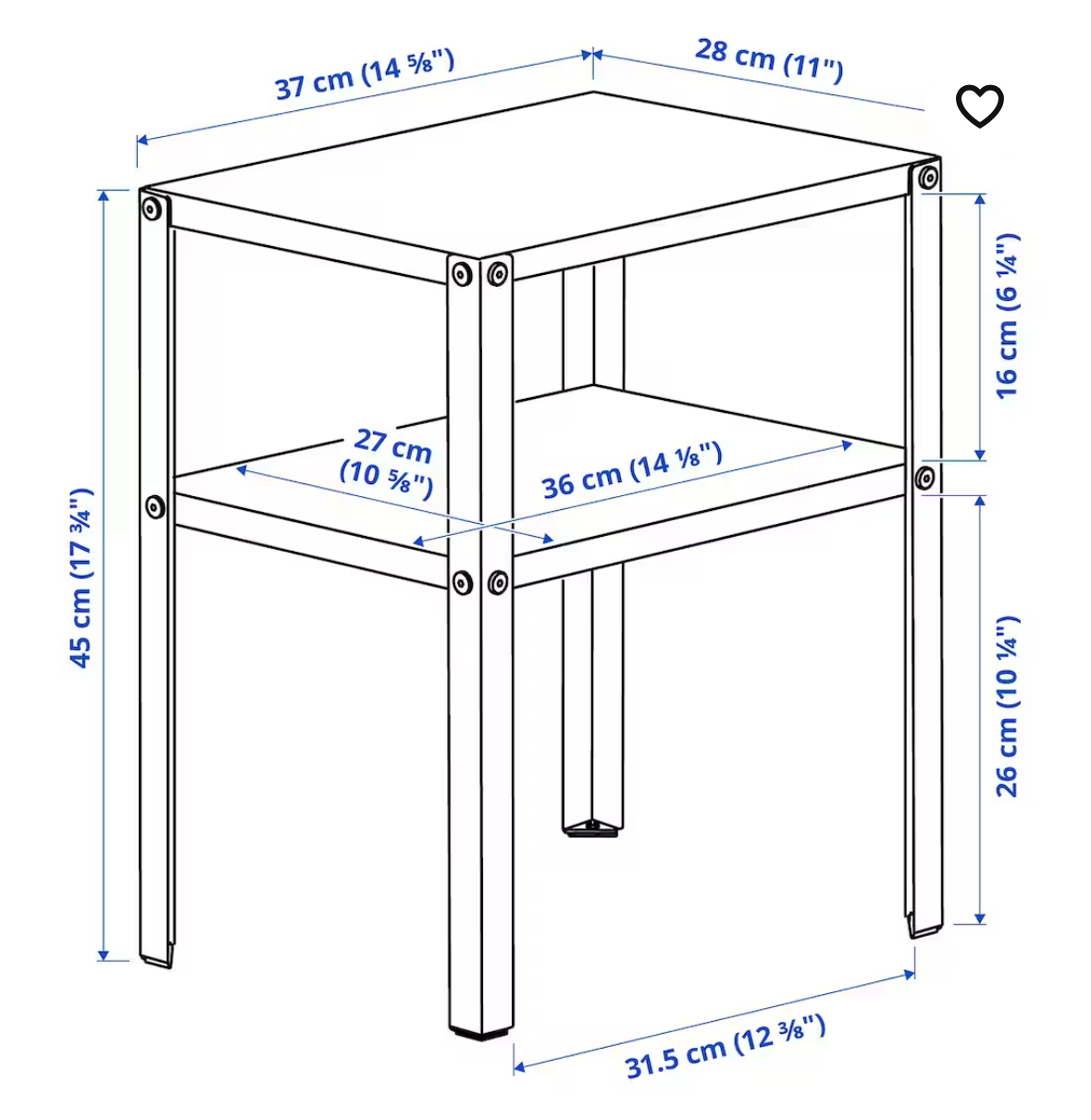 KNARREVIK night stand Ikea - photo 3