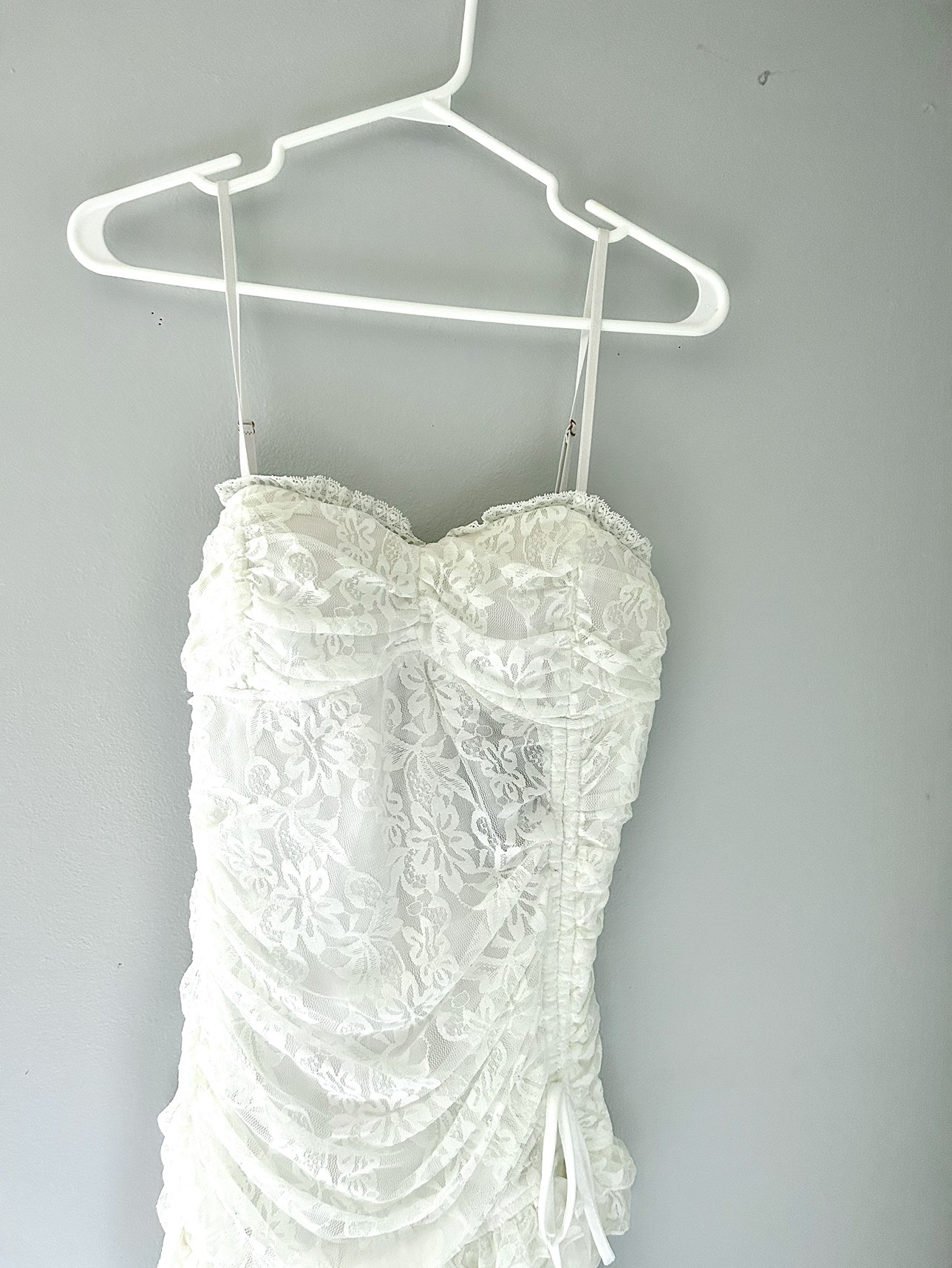 White mini dress