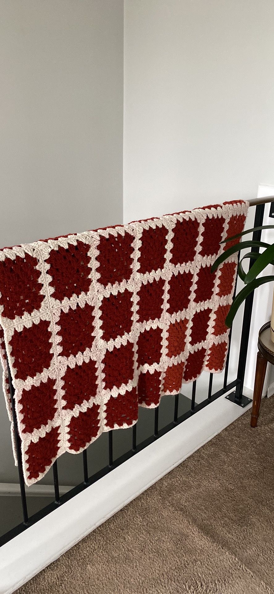 Red vintage afghan - photo 3