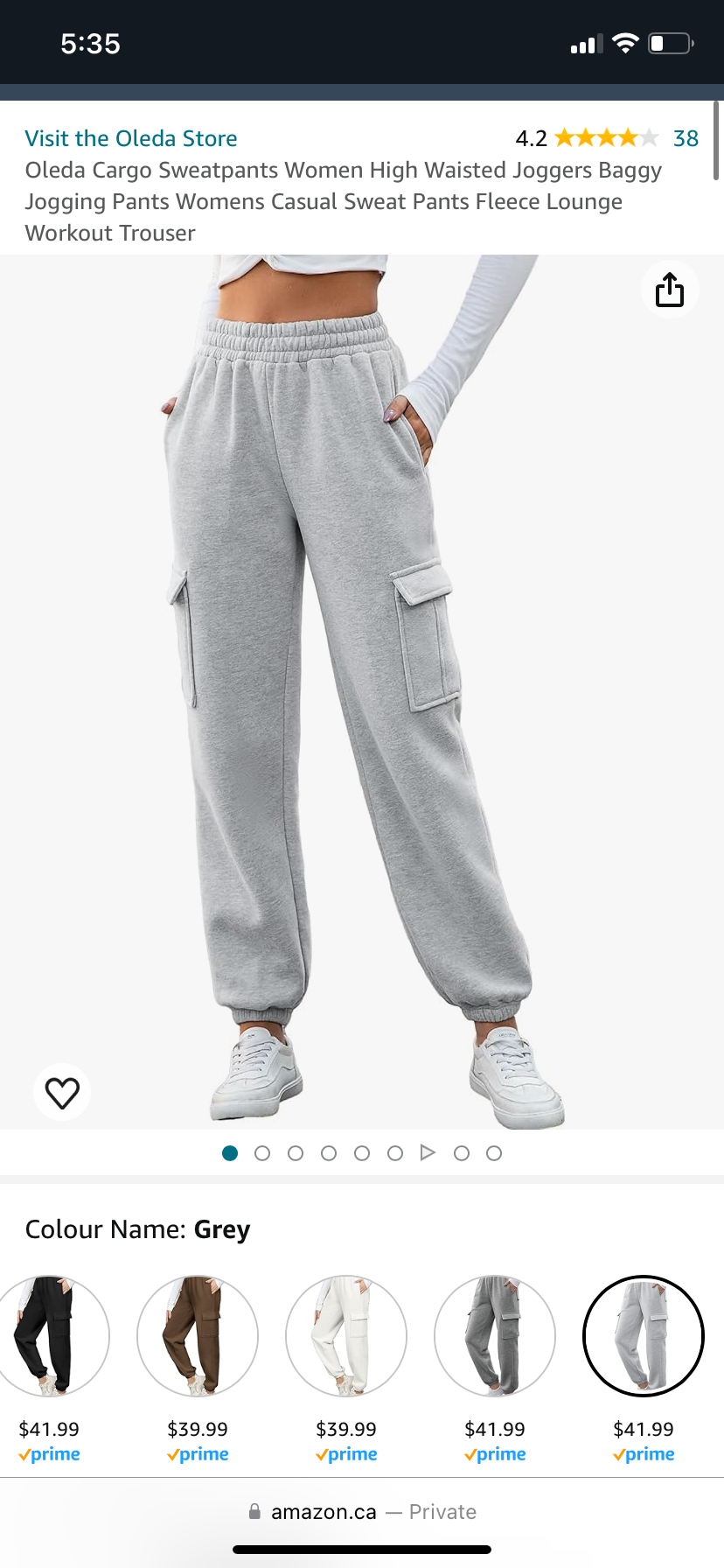 Light Grey Cargo Sweatpants image indicator(5)