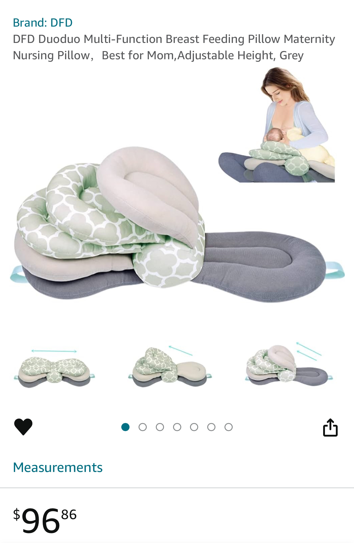 DFD Adjustable Breast Feeding Pillow thumbnail