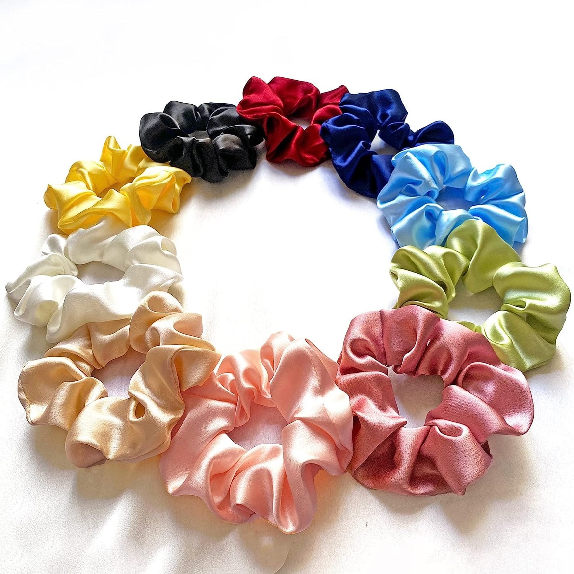 Satin scrunchies available in 28 colors 3 scrunchies for $15 thumbnail