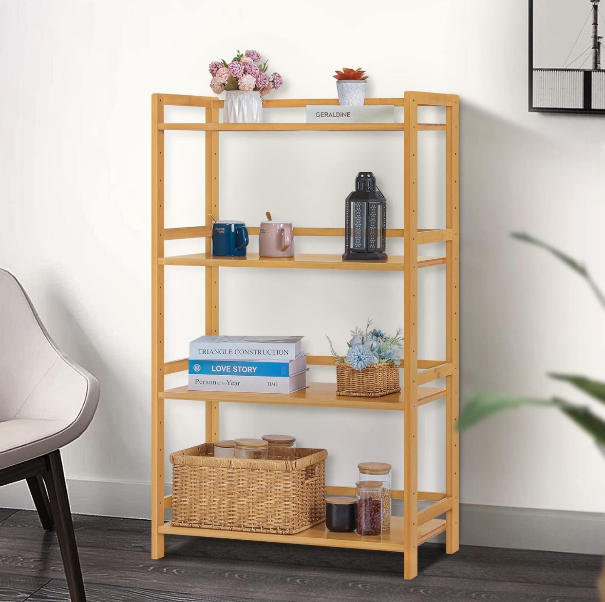 4 Tier Adjustable Bookshelf. - photo 3
