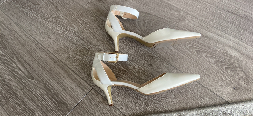 Nine West white shoes women - heels
