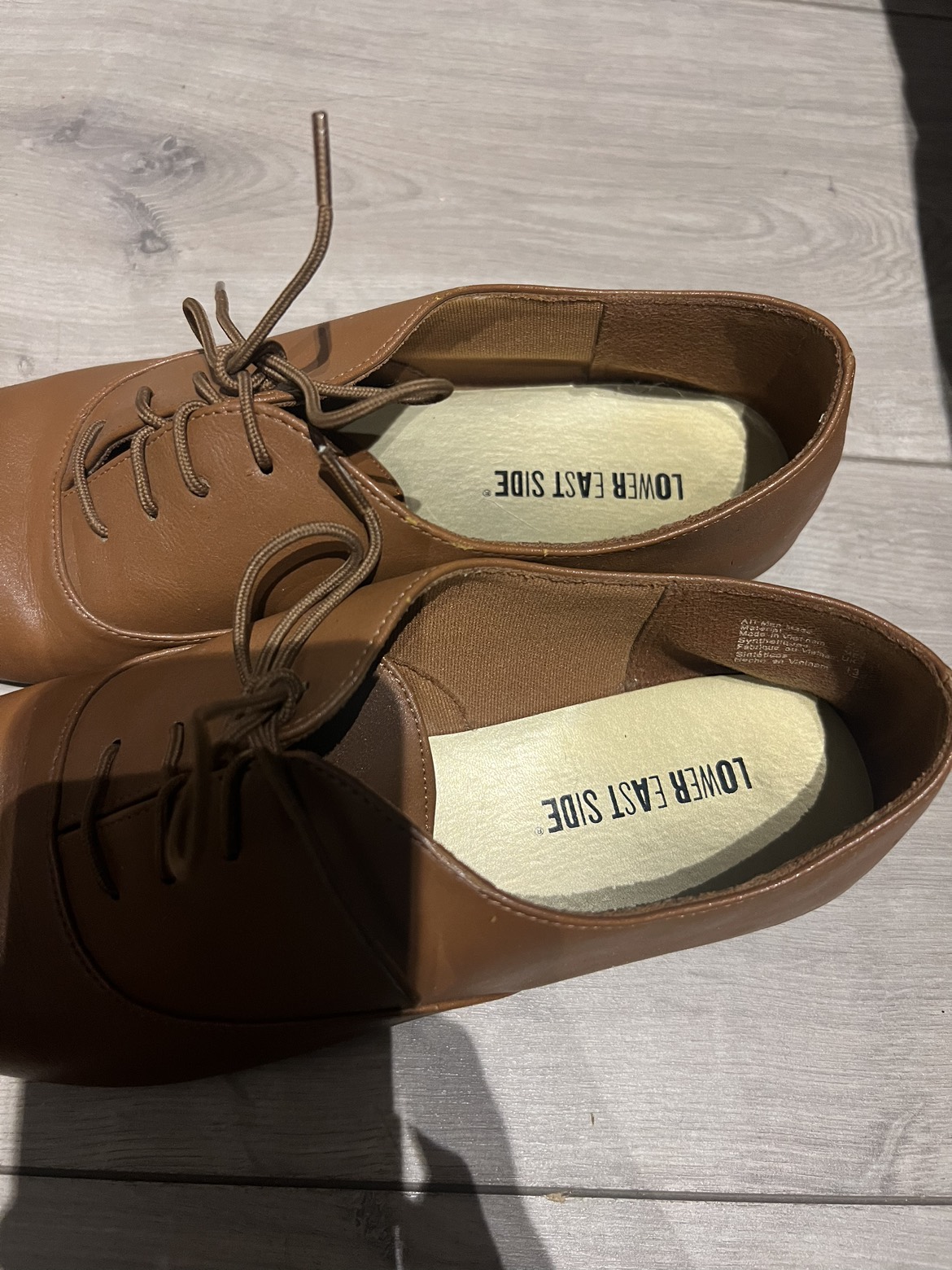 Brown leather flat shoes - photo 3