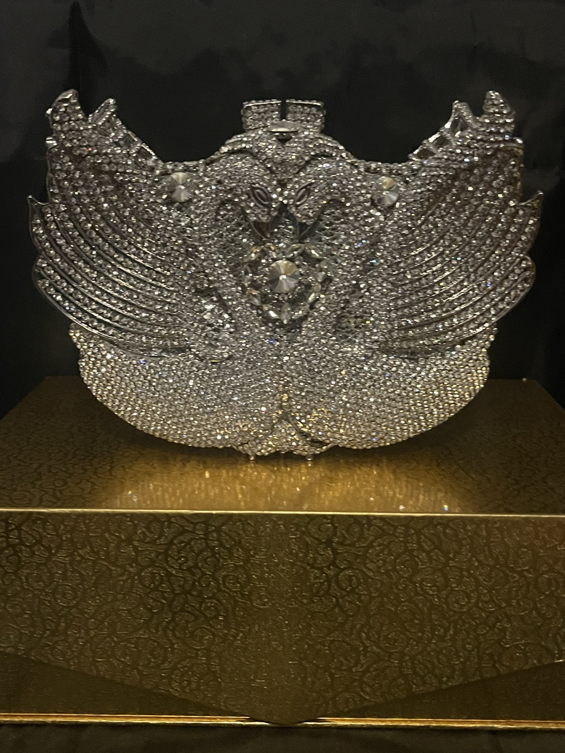Vintage Rhinestone Swan  Purse New!!