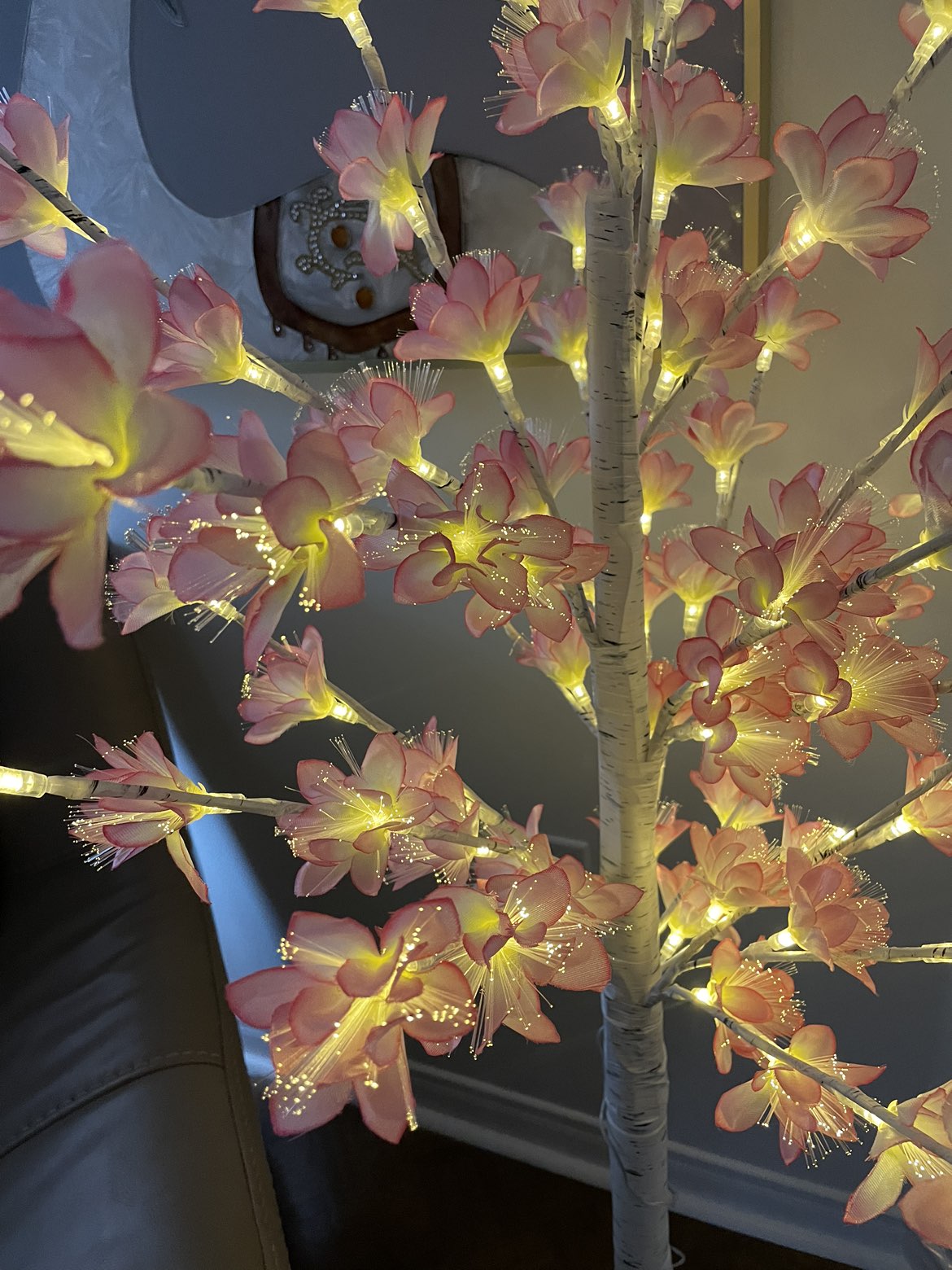 Brand new Artificial pink flower led tree for decoration image indicator(7)