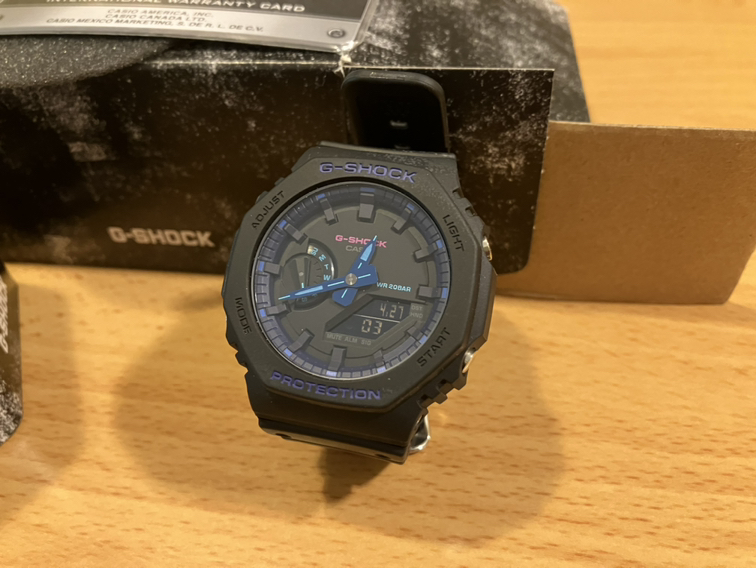 Casio G-shock GA 2100 Virtual Blue Watch image indicator(2)