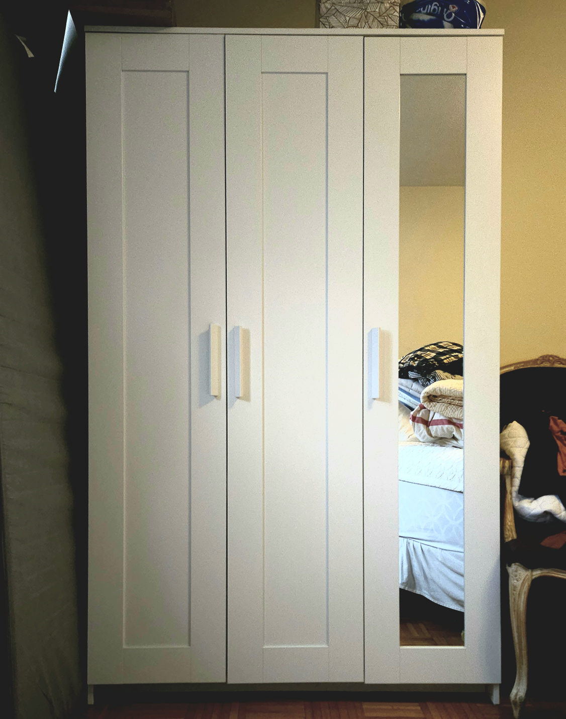 IKEA BRIMNES Wardrobe with 3 doors, white