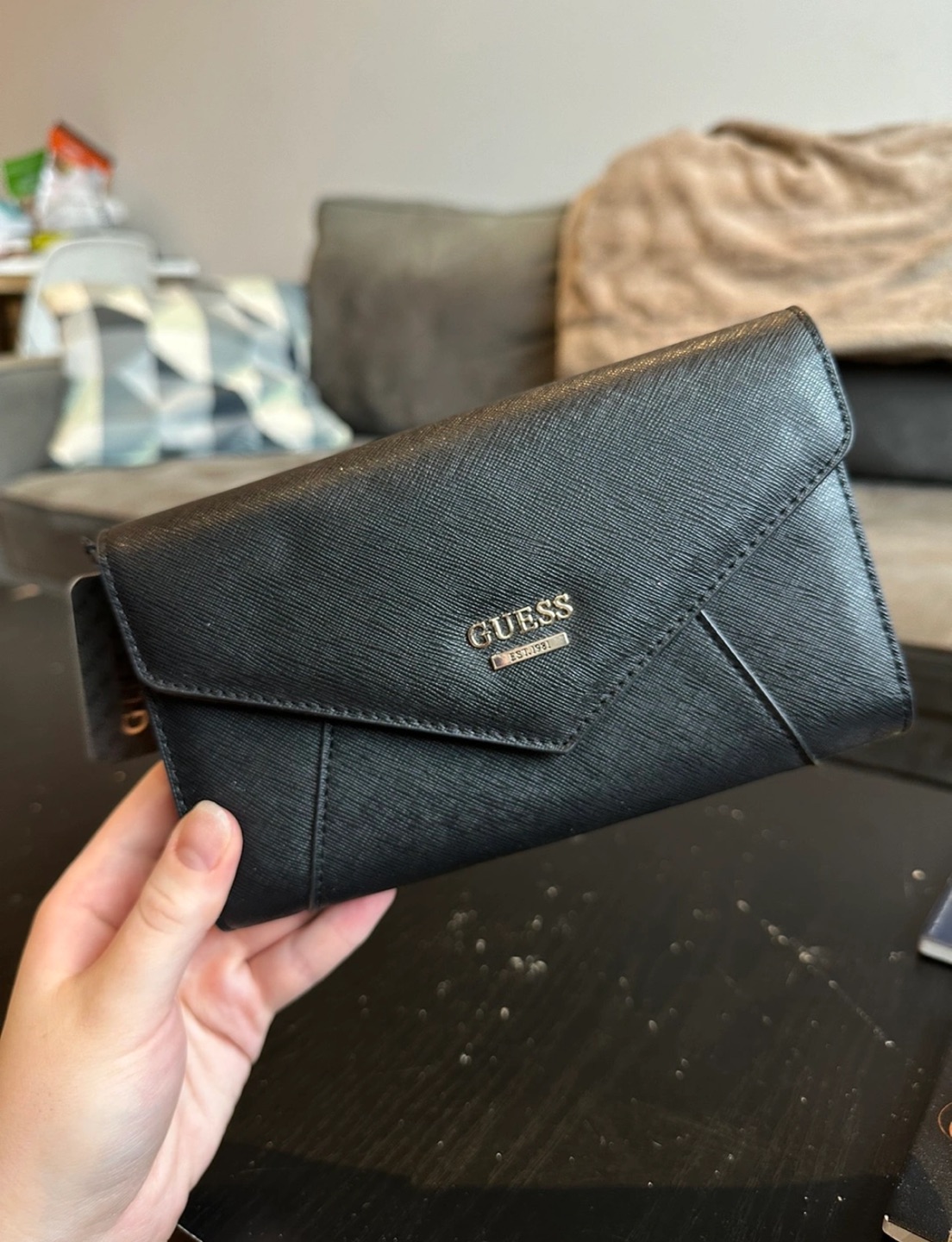 NEW Guess Black Clutch Purse