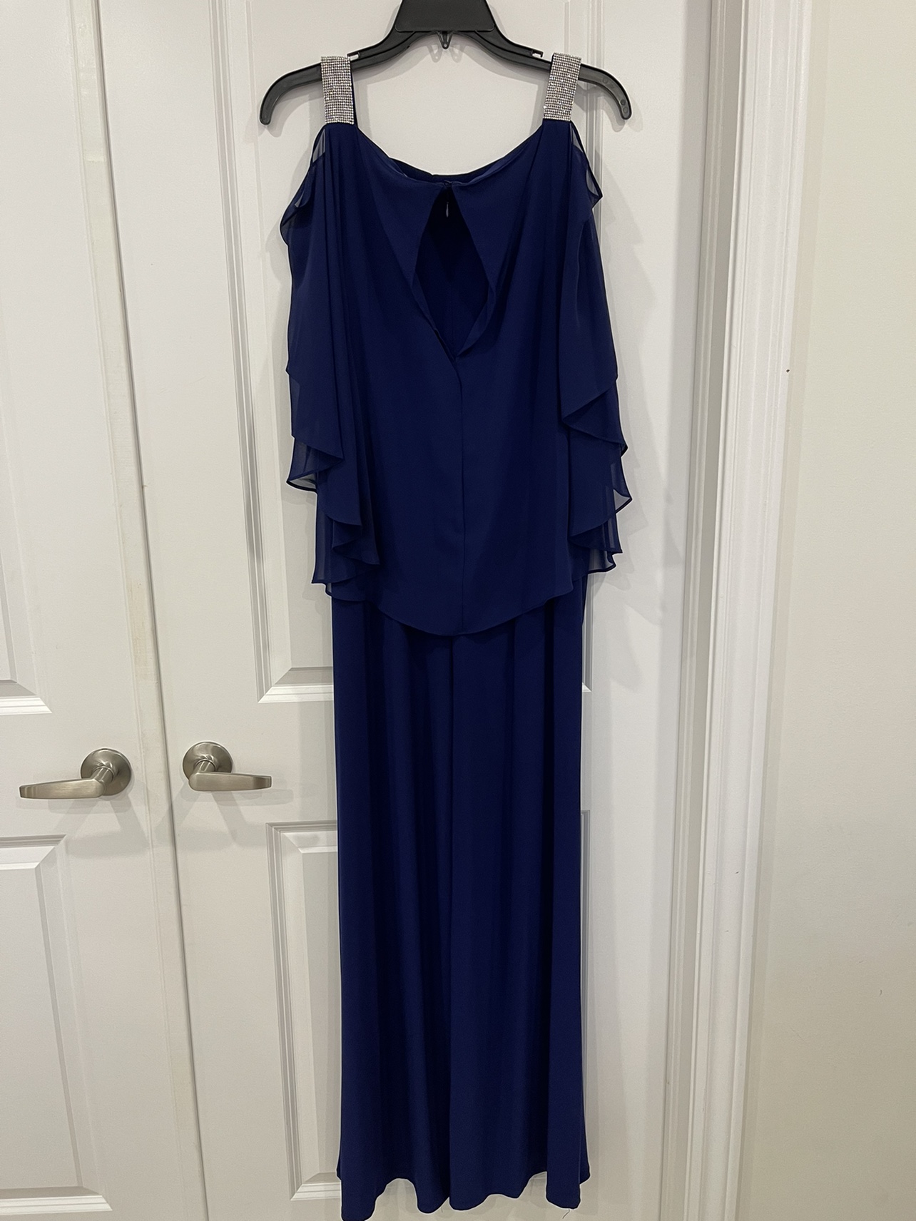 GORGEOUS ROYAL BLUE ELEGANT ONE PIECE PANTS SUIT image indicator(4)