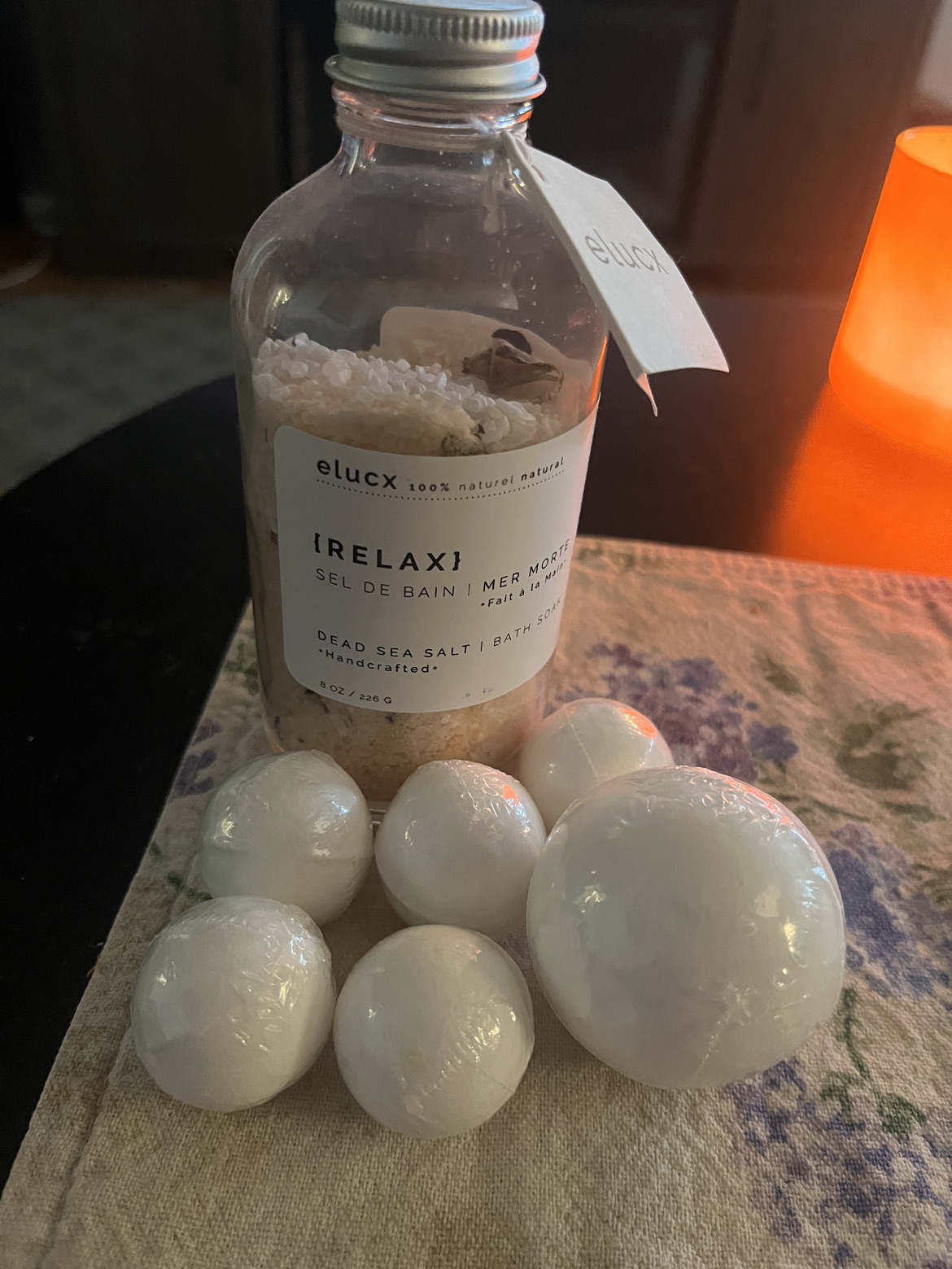 Bath salts and bath bombs