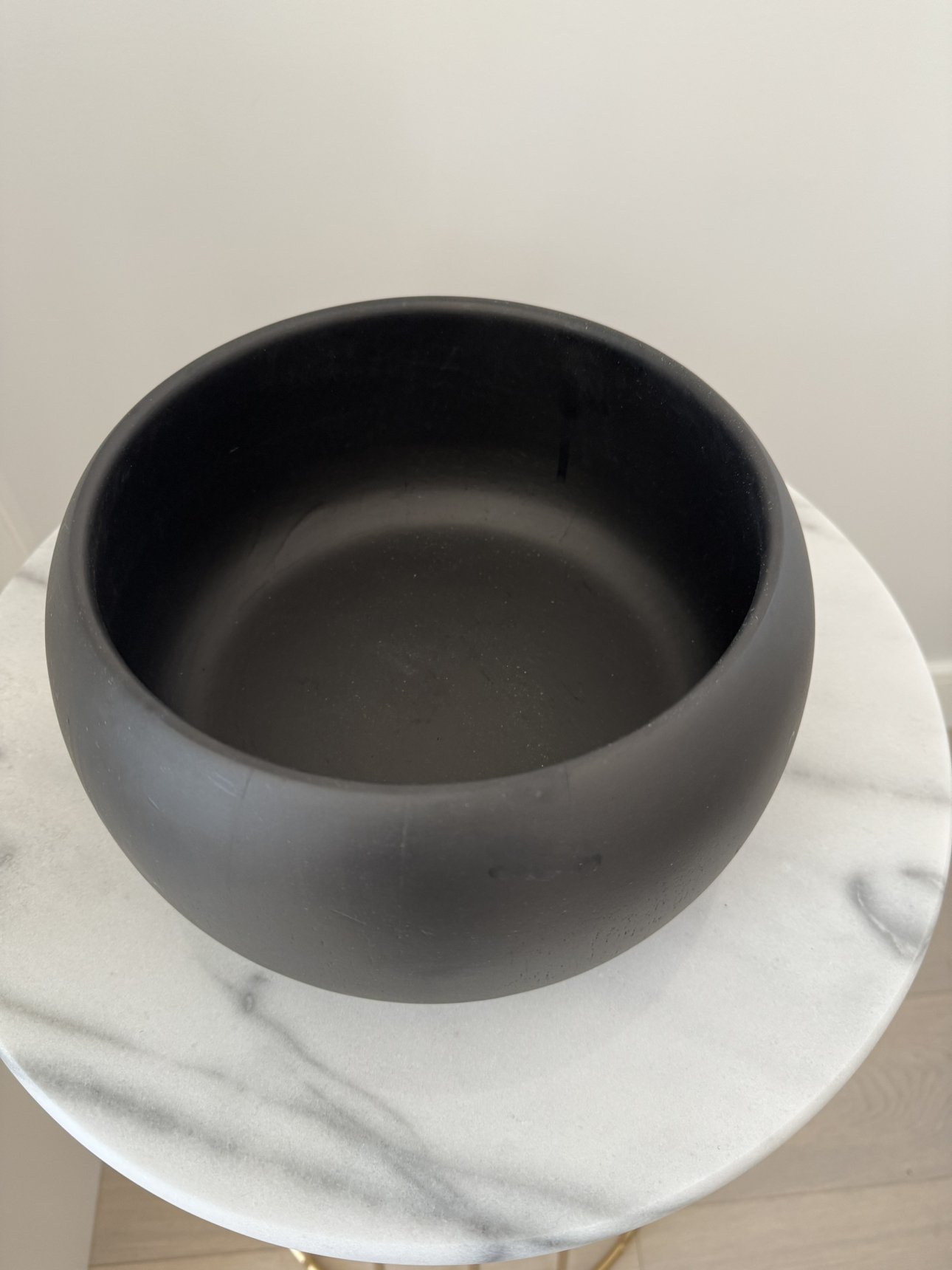 Black wood decorative bowl / vase thumbnail