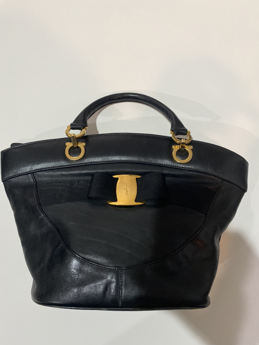 Salvatore Ferragamo black top handle purse - photo 2