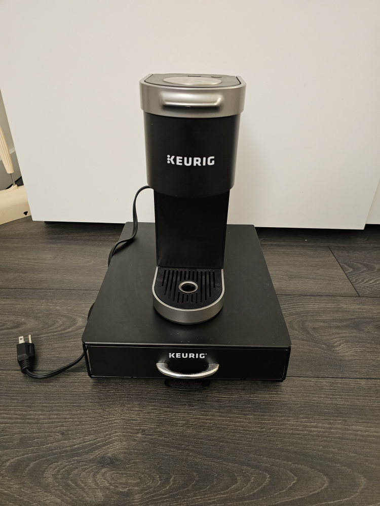 Keurig K-Mini with Rolling Storage Drawer