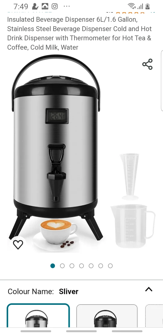 6 litre insulated beverage dispenser thumbnail