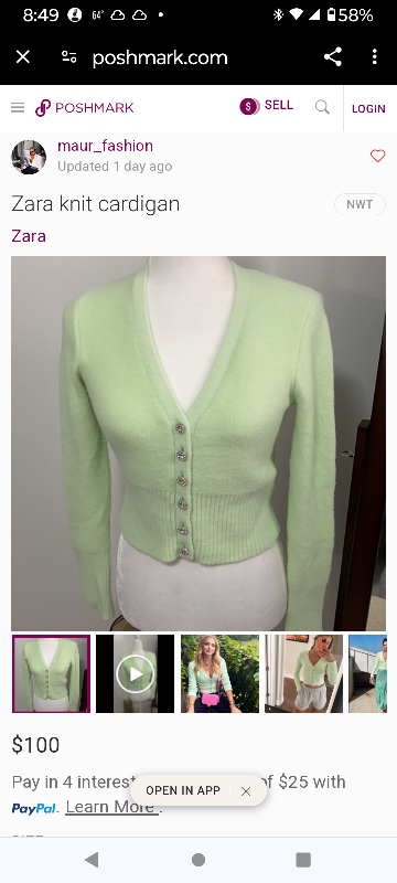 Zara Green Lime soft warm Cardigan - photo 5