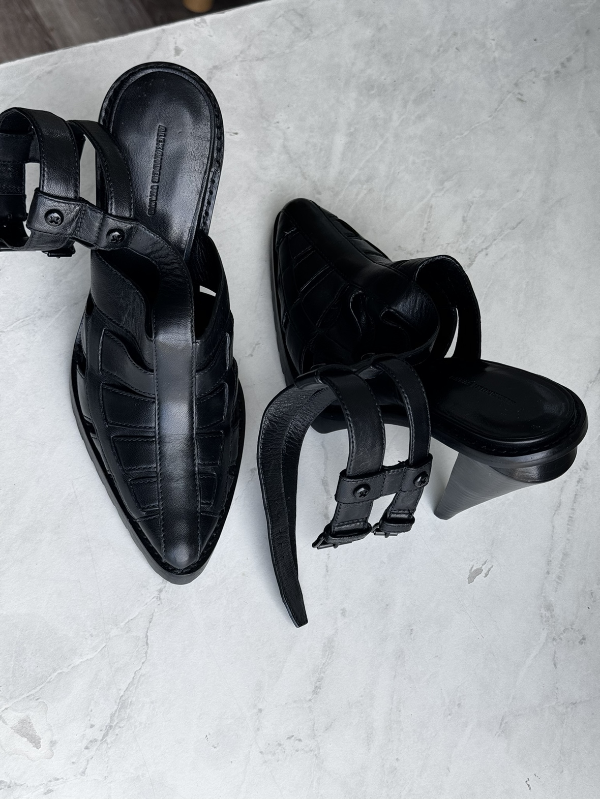 ALEXANDER WANG leather mules 38.  Dustbag available - photo 3