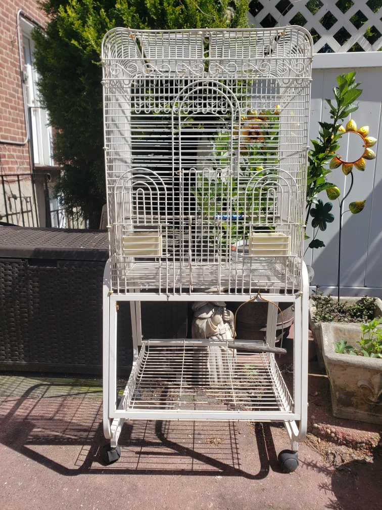 white bird cage - photo 2