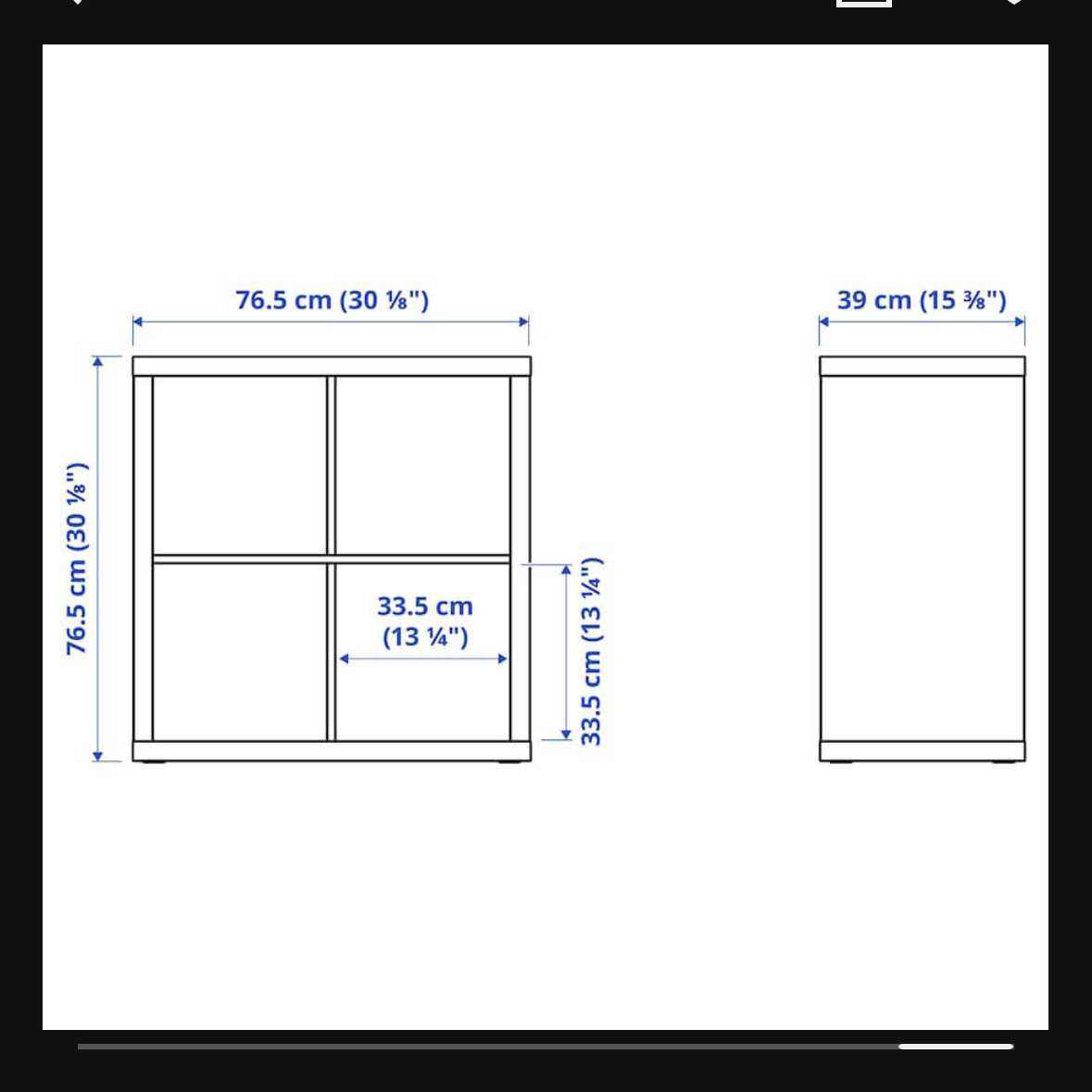 IKEA Black Kallax Shelf - photo 2