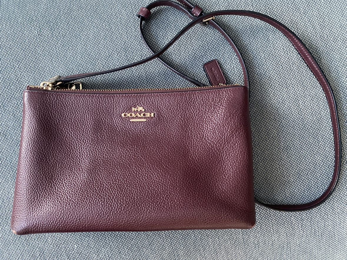 Coach cross body leather purse