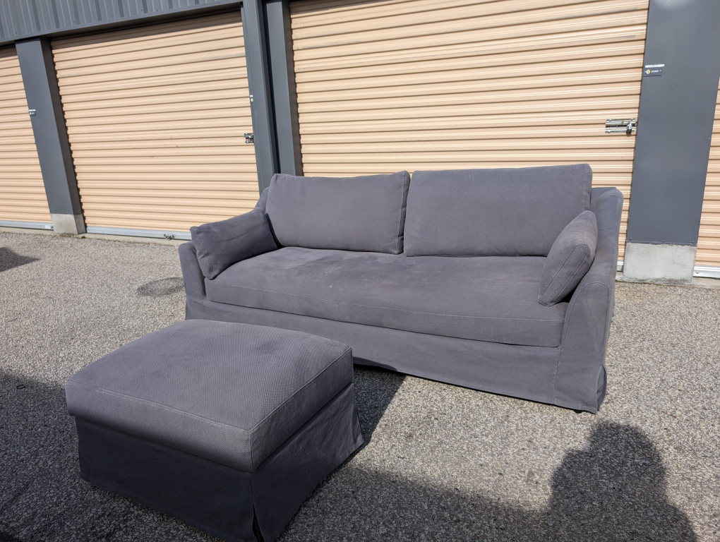 Free Delivery - 3 seater Ikea Hyltarp Couch with Storage Ottoman - photo 2