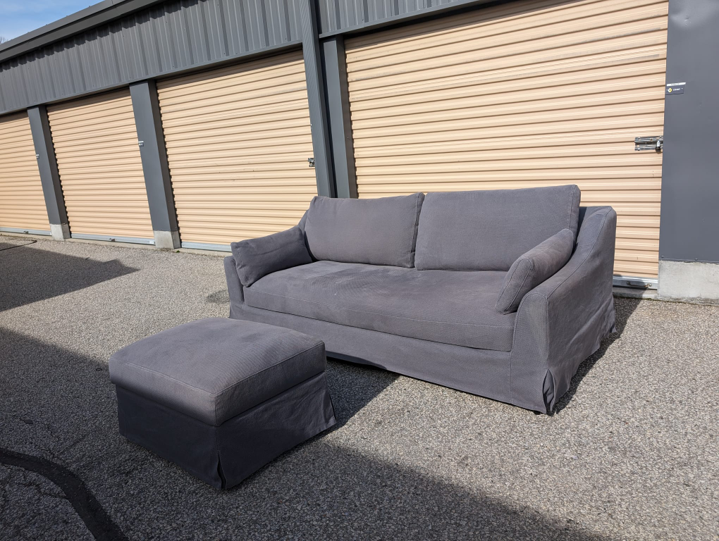 Free Delivery - 3 seater Ikea Hyltarp Couch with Storage Ottoman - photo 3
