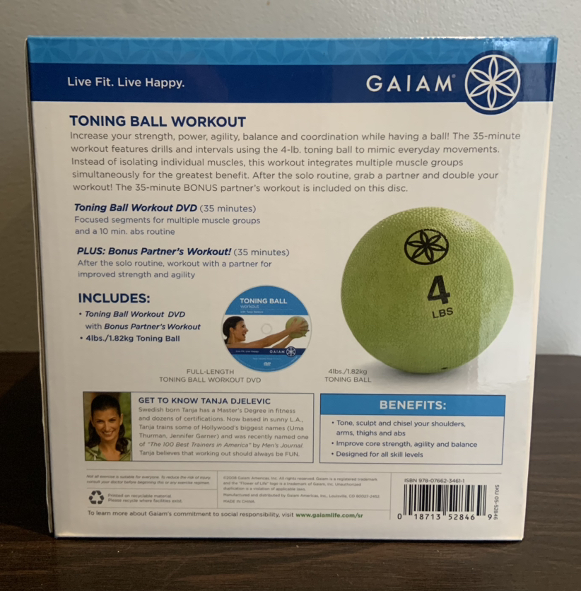 4Lb Medicine Ball Toning Ball Workout Kit  New image indicator(3)