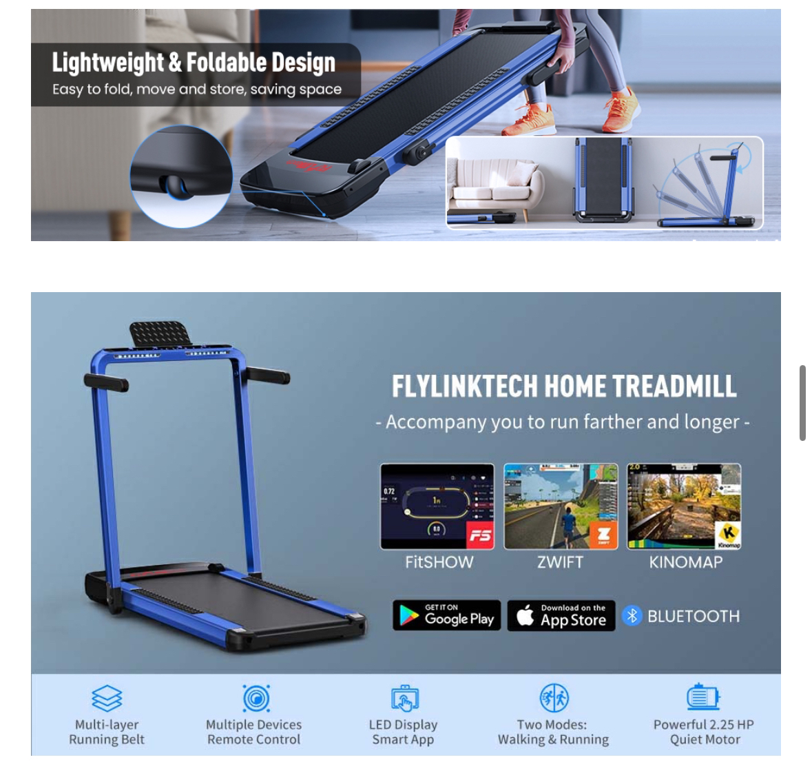 2 in 1 Foldable Treadmill - photo 2