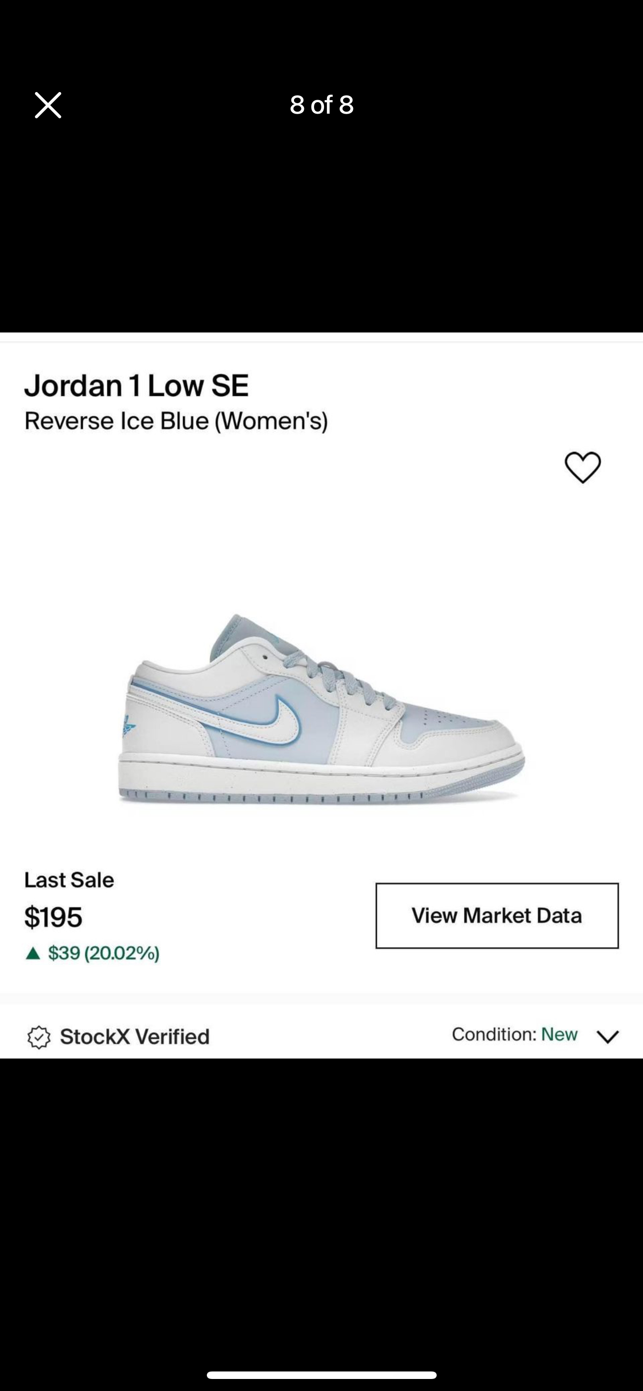 AIR JORDAN 1 LOW SE in SAIL/DK POWDER BLUE-ICE image indicator(8)