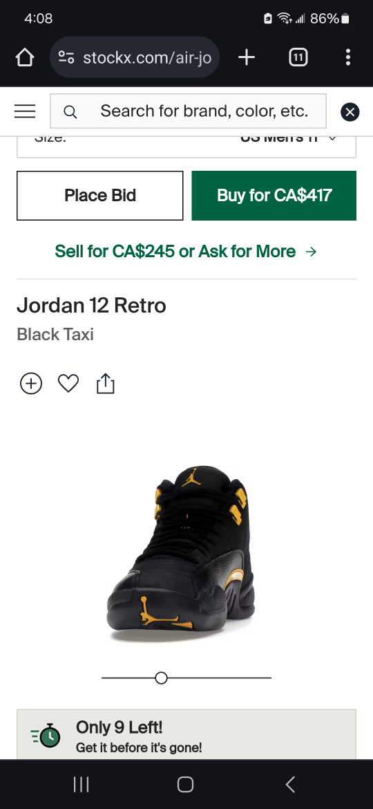 JORDAN 12 -BLACK TAXI - photo 3