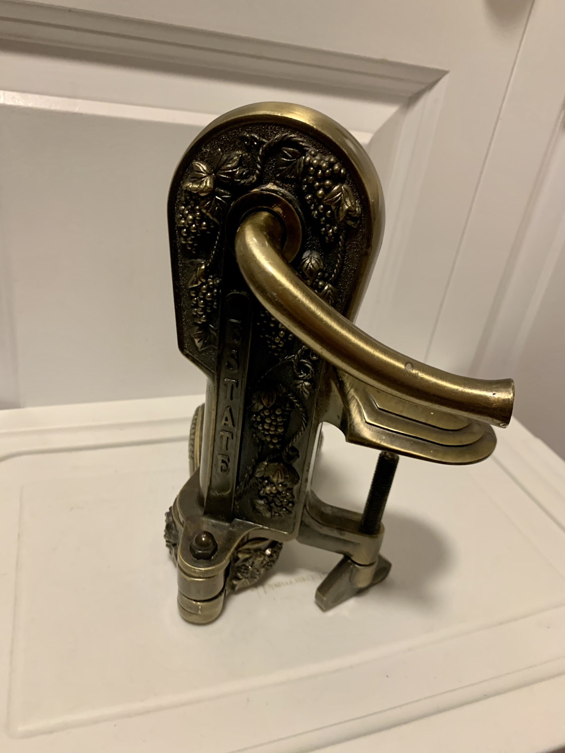 Rogers Estate Wine Bottle Opener Bar Mount Brass image indicator(2)